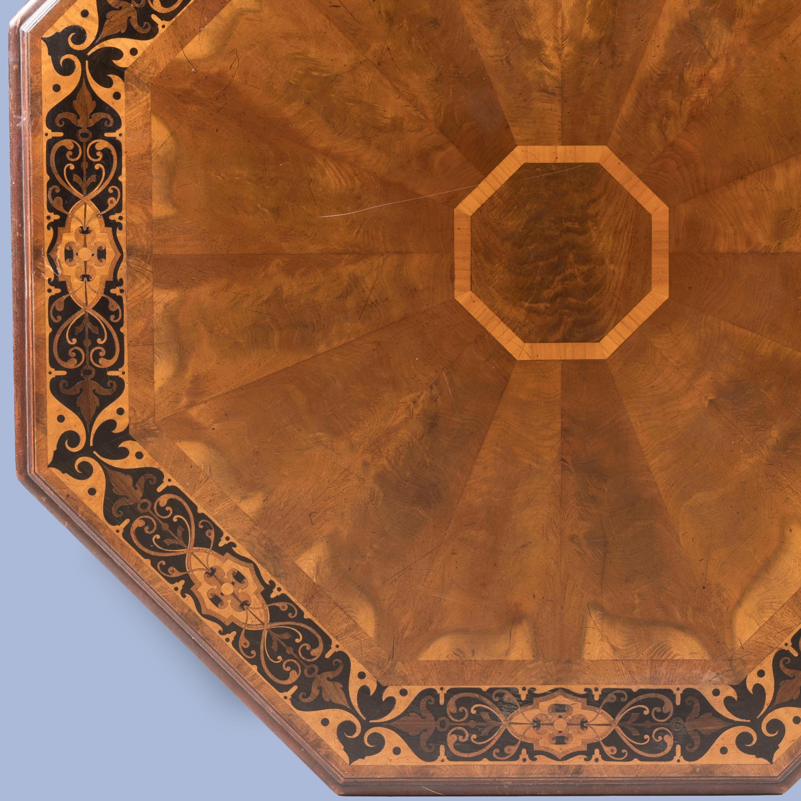 A Mid-Nineteenth Century Octagonal Centre Table Attributed to James Winter